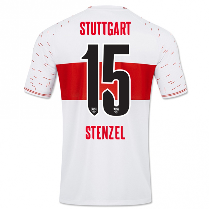 Niño Fútbol Camiseta Pascal Stenzel #15 Blanco 1ª Equipación 2023/24