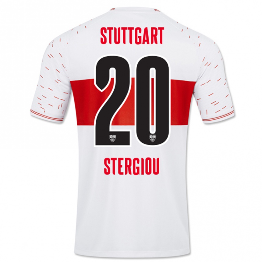 Niño Fútbol Camiseta Leonidas Stergiou #20 Blanco 1ª Equipación 2023/24