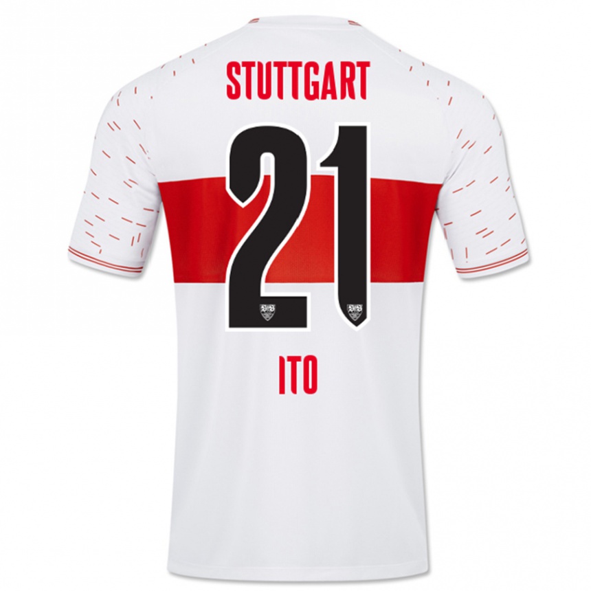 Niño Fútbol Camiseta Hiroki Ito #21 Blanco 1ª Equipación 2023/24