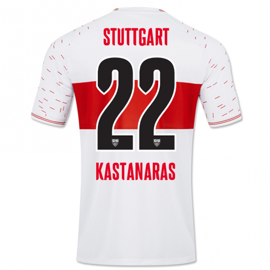 Niño Fútbol Camiseta Thomas Kastanaras #22 Blanco 1ª Equipación 2023/24