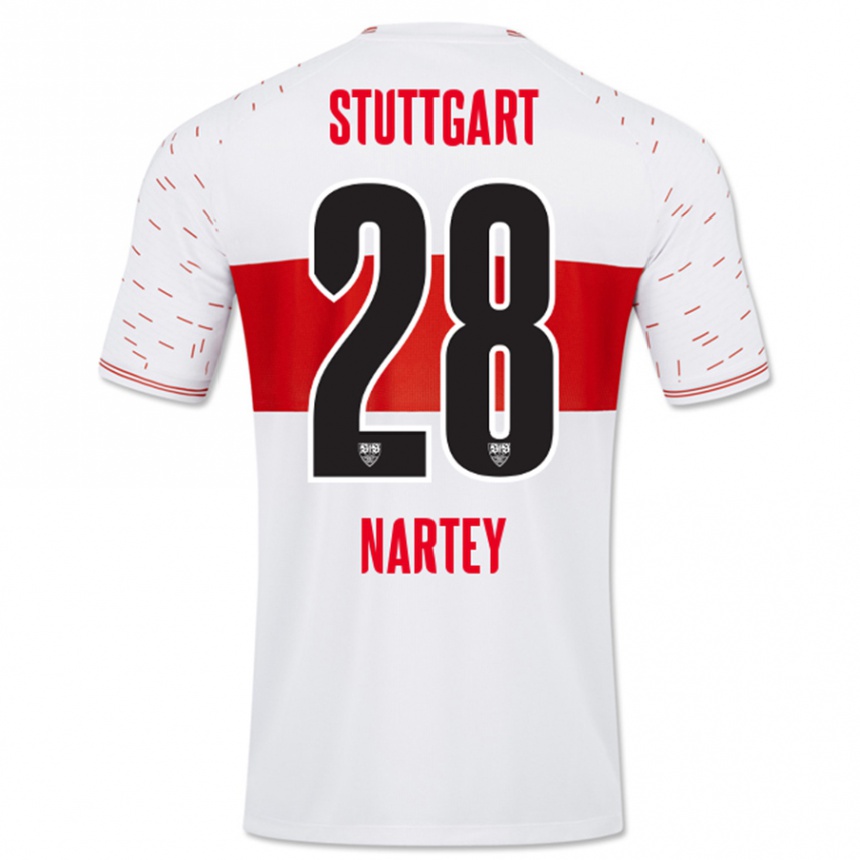 Niño Fútbol Camiseta Nikolas Nartey #28 Blanco 1ª Equipación 2023/24