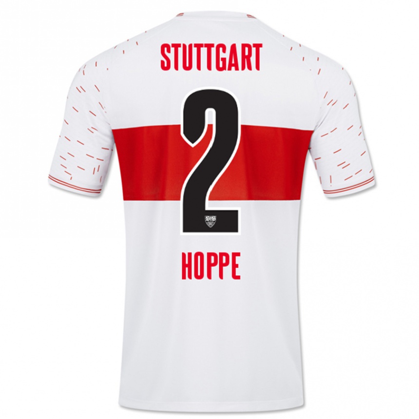 Niño Fútbol Camiseta Mattis Hoppe #2 Blanco 1ª Equipación 2023/24