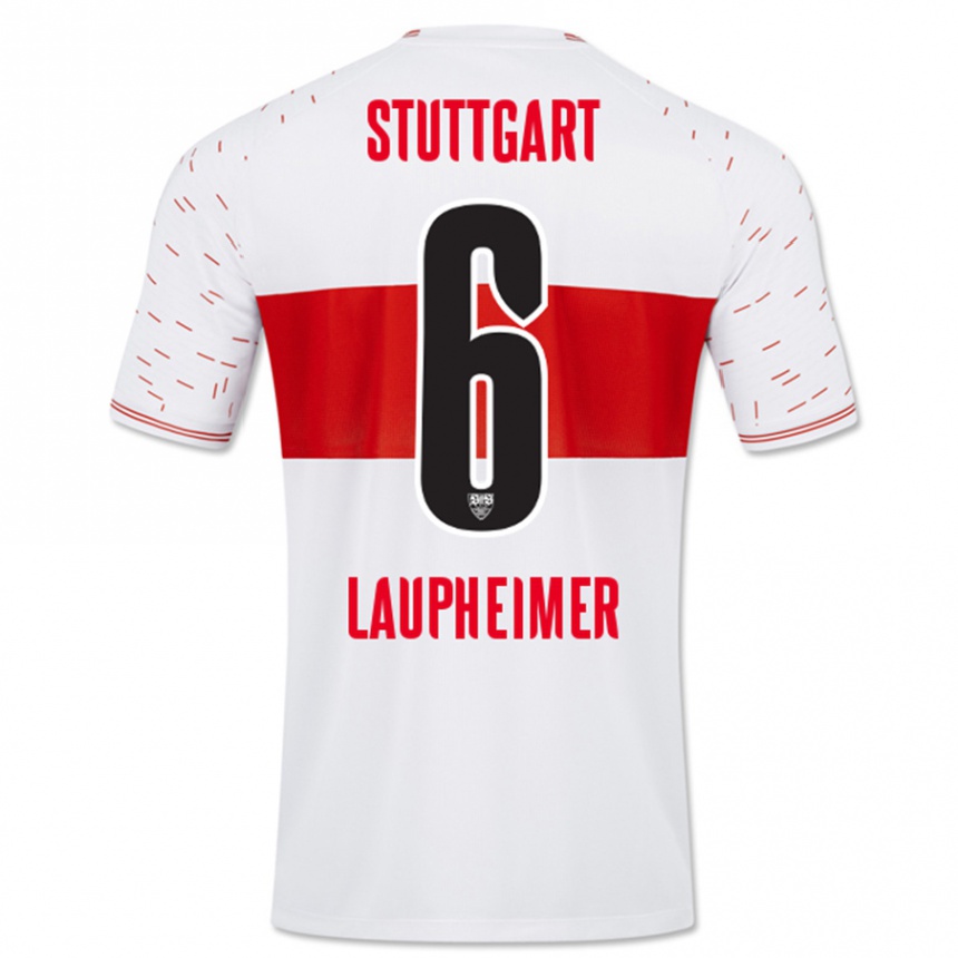 Niño Fútbol Camiseta Lukas Laupheimer #6 Blanco 1ª Equipación 2023/24