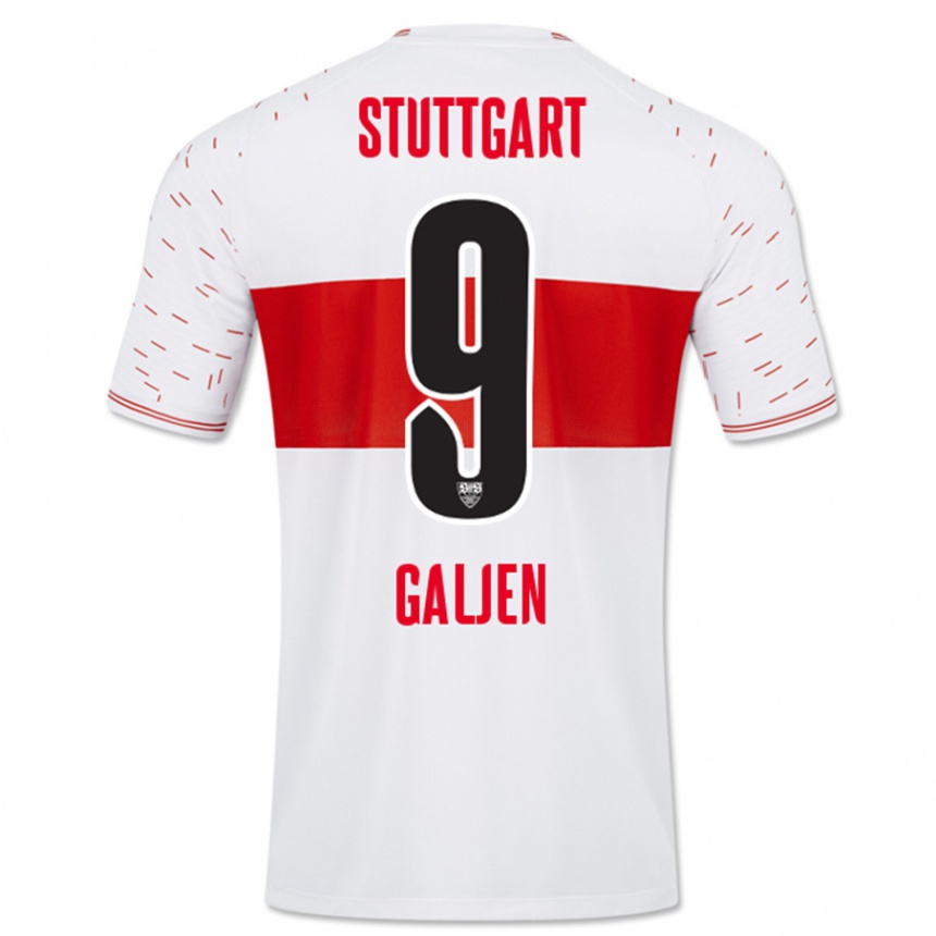 Niño Fútbol Camiseta Dejan Galjen #9 Blanco 1ª Equipación 2023/24