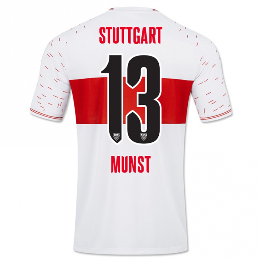 Niño Fútbol Camiseta Leonhard Münst #13 Blanco 1ª Equipación 2023/24