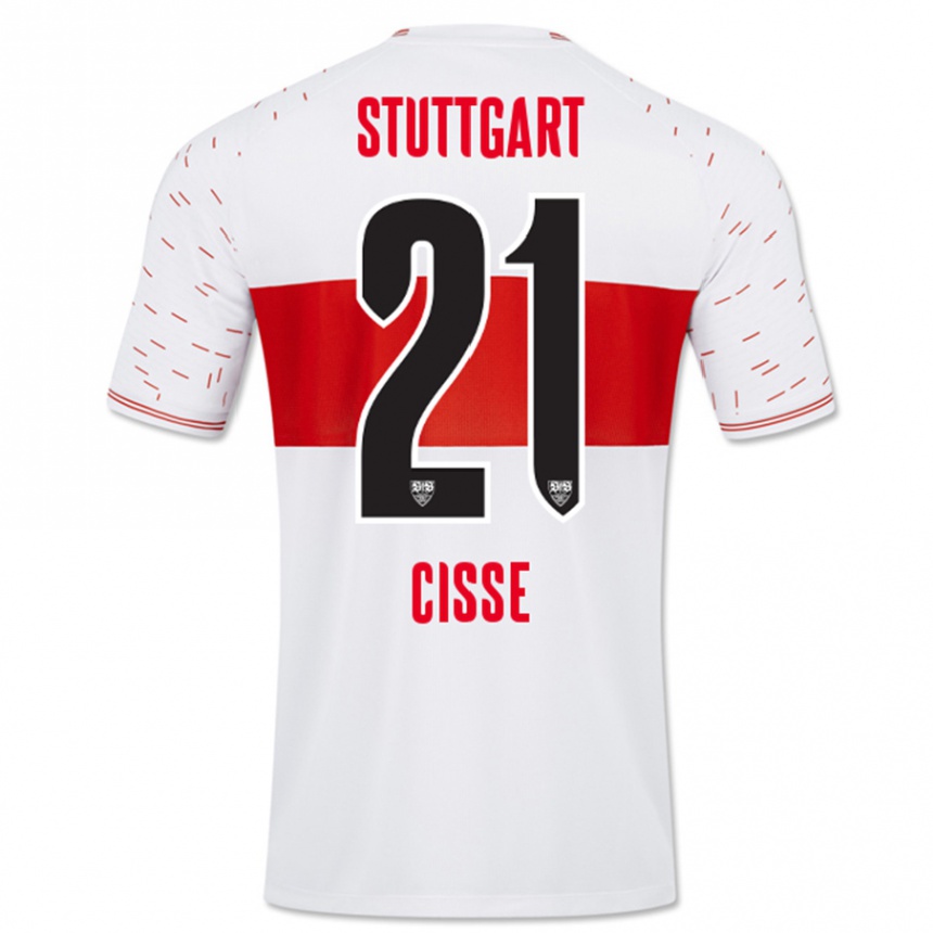 Niño Fútbol Camiseta Moussa Cissé #21 Blanco 1ª Equipación 2023/24