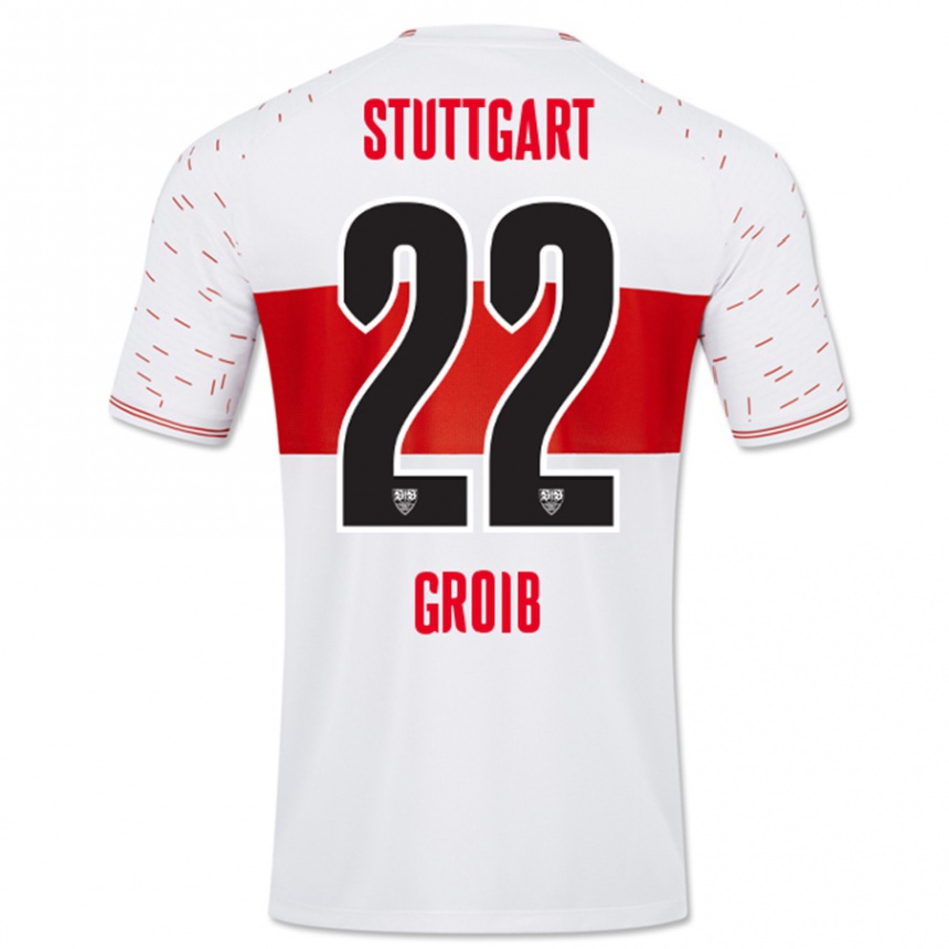 Niño Fútbol Camiseta Alexander Groiß #22 Blanco 1ª Equipación 2023/24