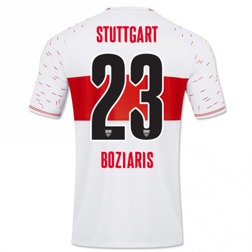 Niño Fútbol Camiseta Giannis Boziaris #23 Blanco 1ª Equipación 2023/24