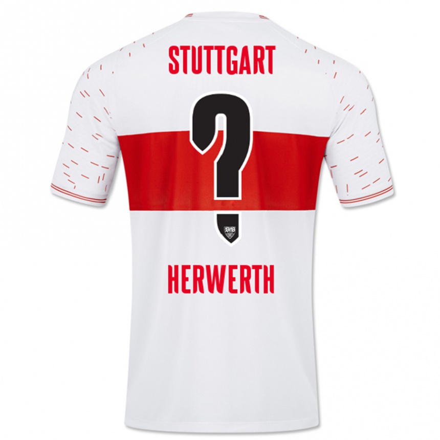 Niño Fútbol Camiseta Maximilian Herwerth #0 Blanco 1ª Equipación 2023/24