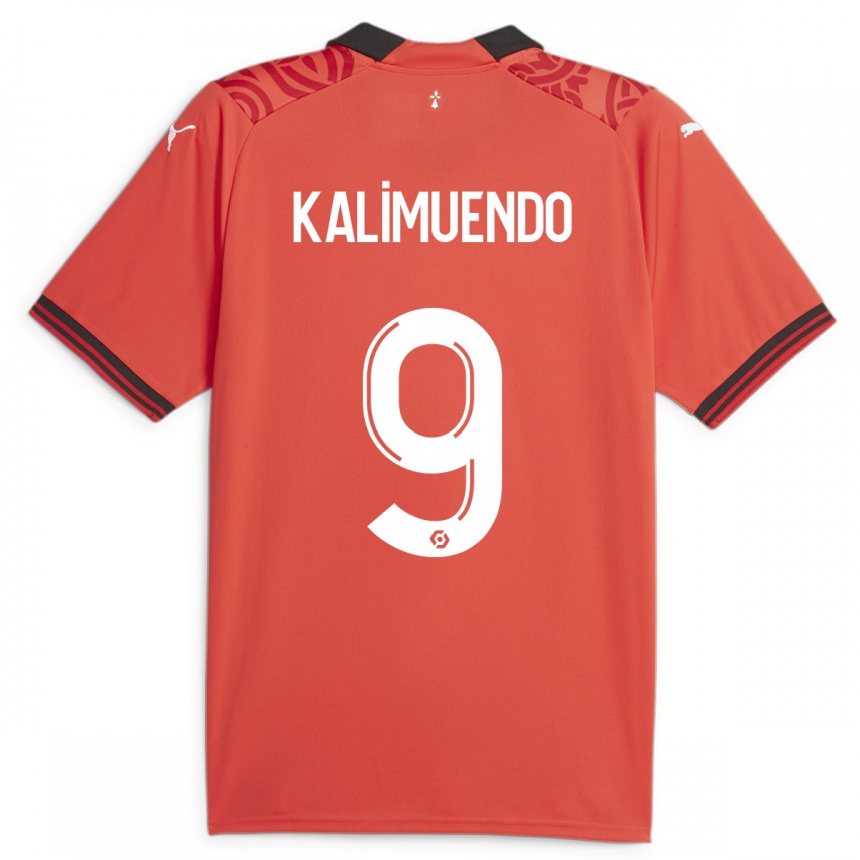 Niño Fútbol Camiseta Arnaud Kalimuendo #9 Rojo 1ª Equipación 2023/24