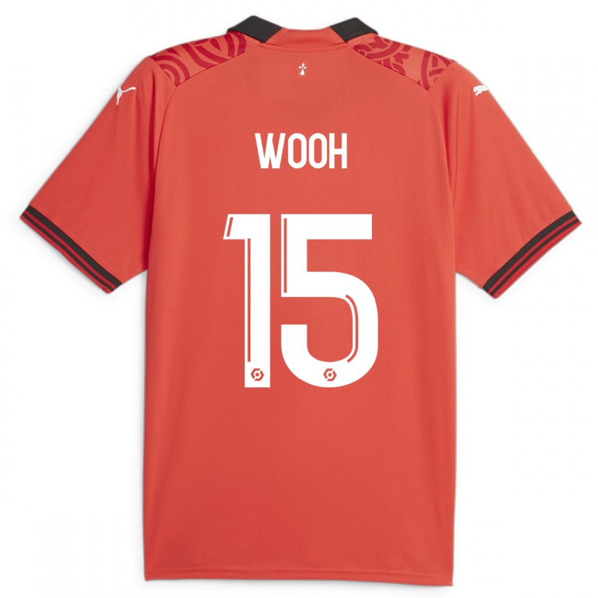 Niño Fútbol Camiseta Christopher Wooh #15 Rojo 1ª Equipación 2023/24