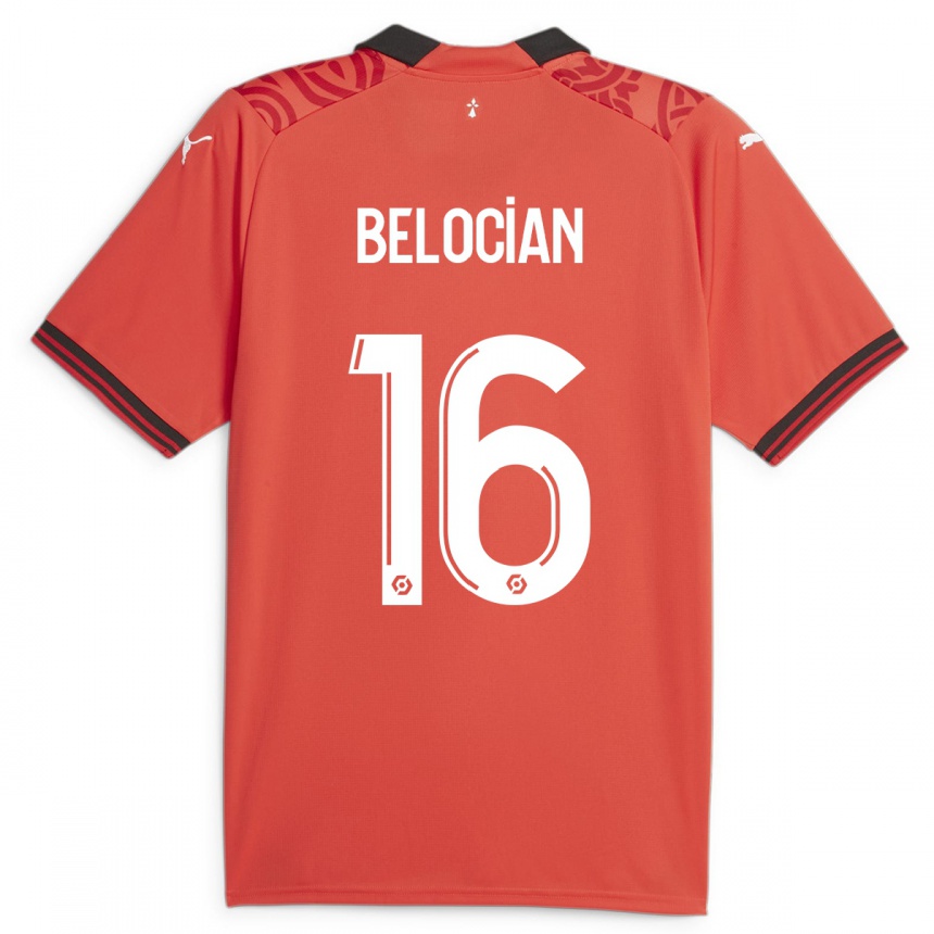 Niño Fútbol Camiseta Jeanuël Belocian #16 Rojo 1ª Equipación 2023/24