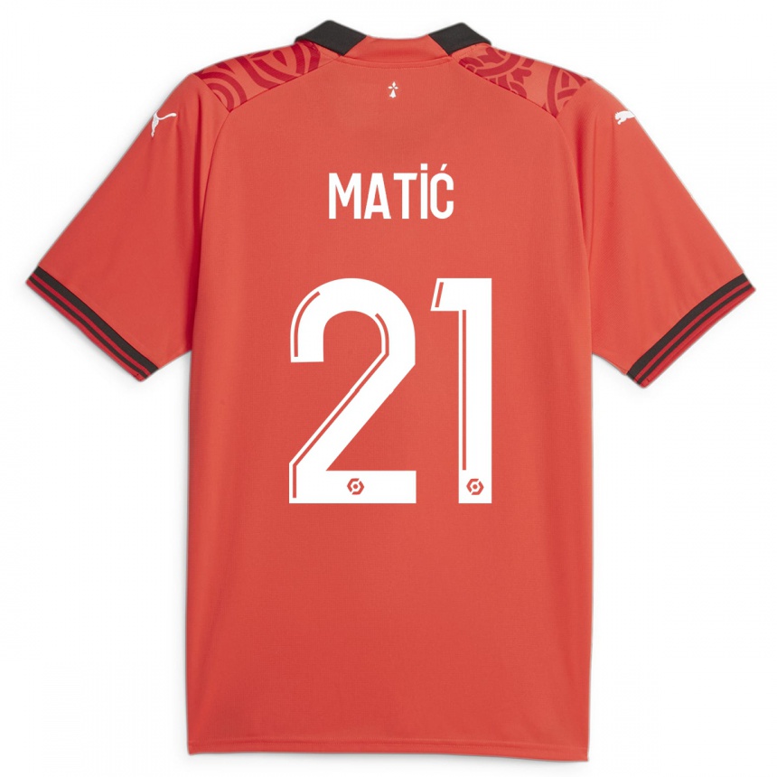Niño Fútbol Camiseta Nemanja Matic #21 Rojo 1ª Equipación 2023/24