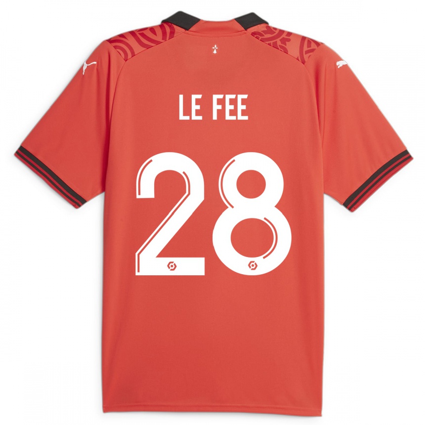 Niño Fútbol Camiseta Enzo Le Fée #28 Rojo 1ª Equipación 2023/24
