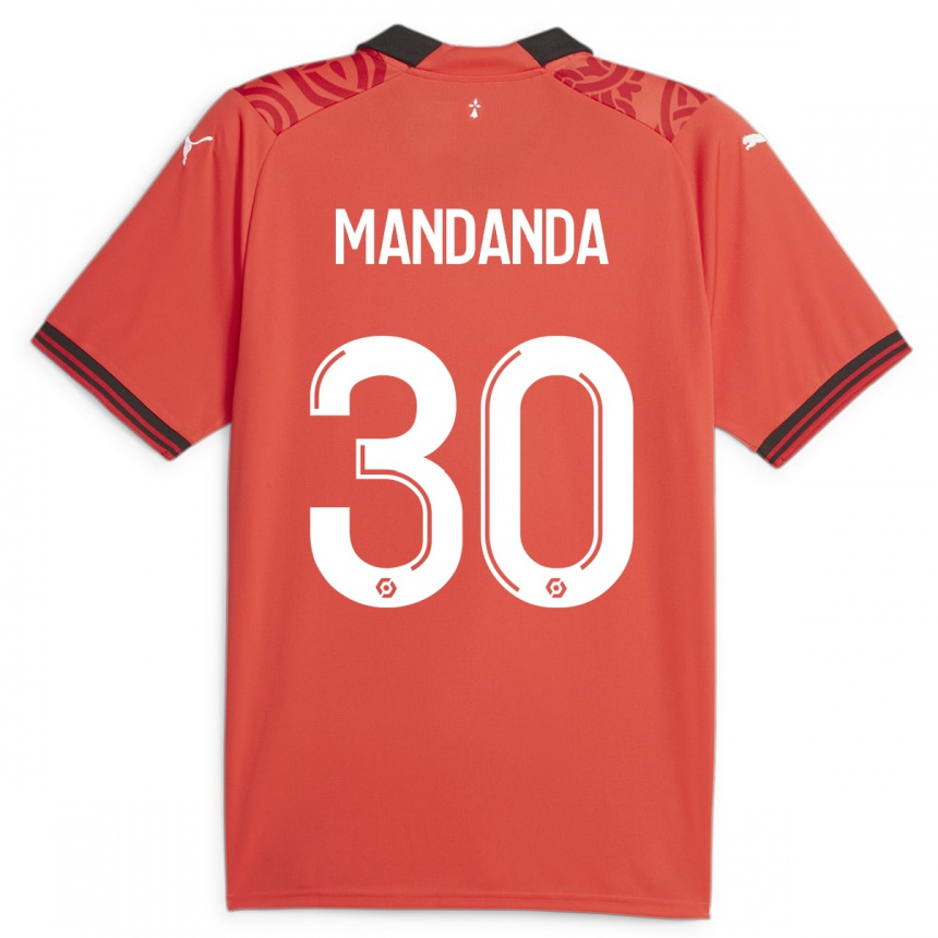 Niño Fútbol Camiseta Steve Mandanda #30 Rojo 1ª Equipación 2023/24