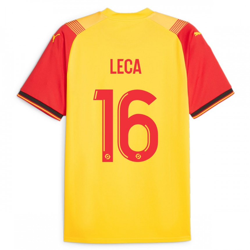 Niño Fútbol Camiseta Jean-Louis Leca #16 Amarillo 1ª Equipación 2023/24
