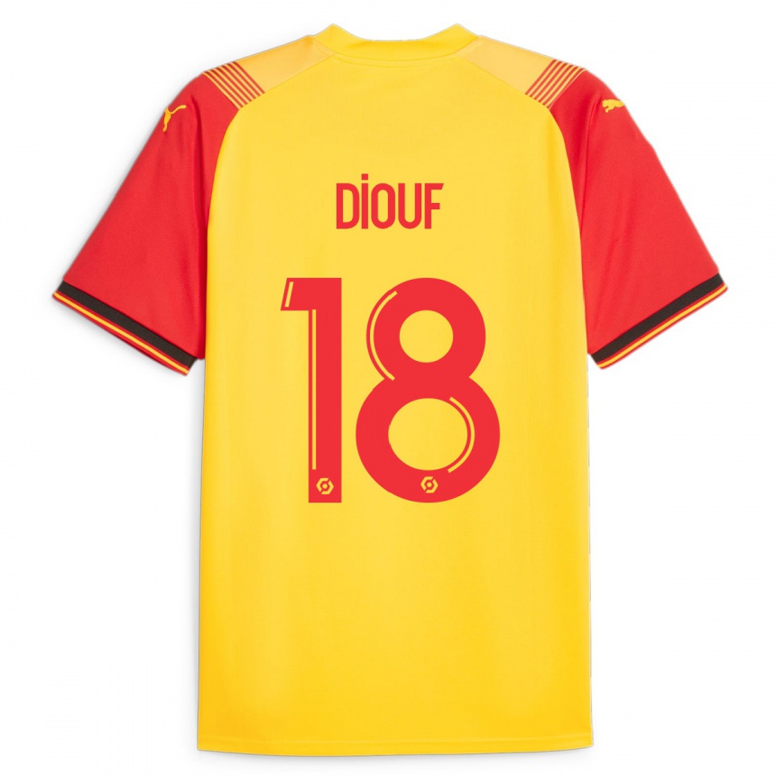 Niño Fútbol Camiseta Andy Diouf #18 Amarillo 1ª Equipación 2023/24