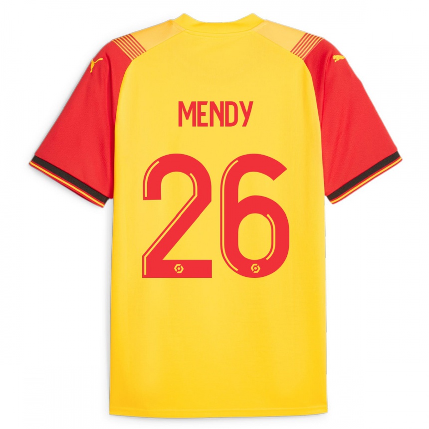Niño Fútbol Camiseta Nampalys Mendy #26 Amarillo 1ª Equipación 2023/24