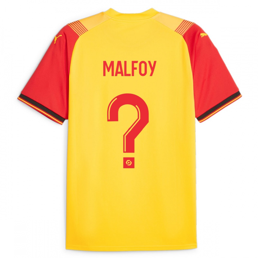 Niño Fútbol Camiseta Lucas Malfoy #0 Amarillo 1ª Equipación 2023/24