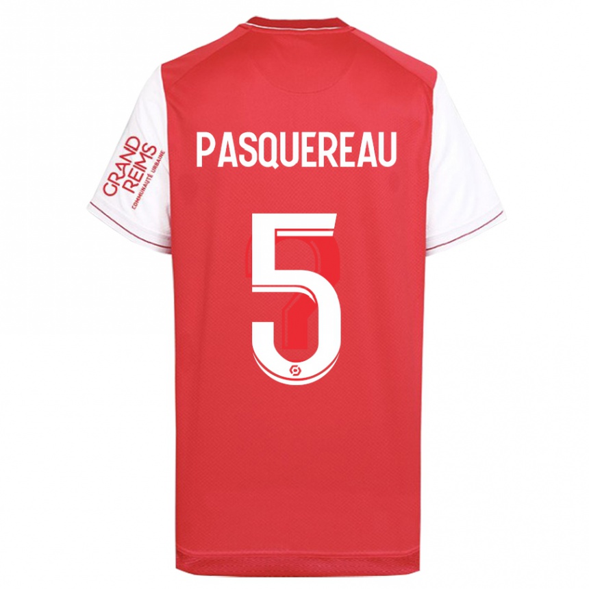 Niño Fútbol Camiseta Julie Pasquereau #5 Rojo 1ª Equipación 2023/24