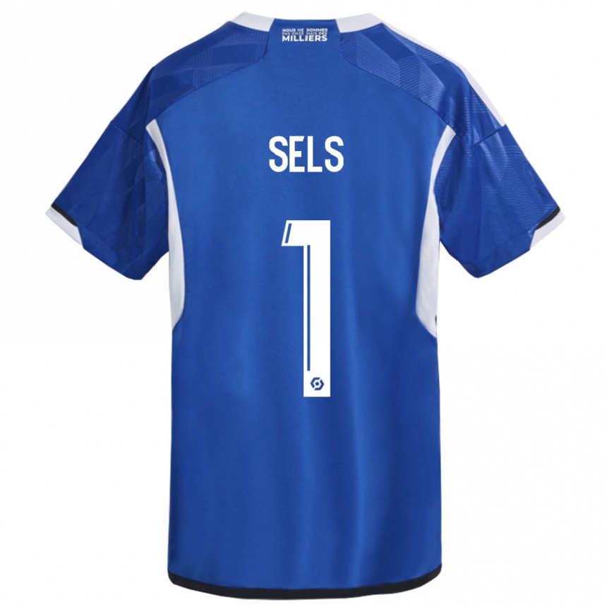 Niño Fútbol Camiseta Matz Sels #1 Azul 1ª Equipación 2023/24