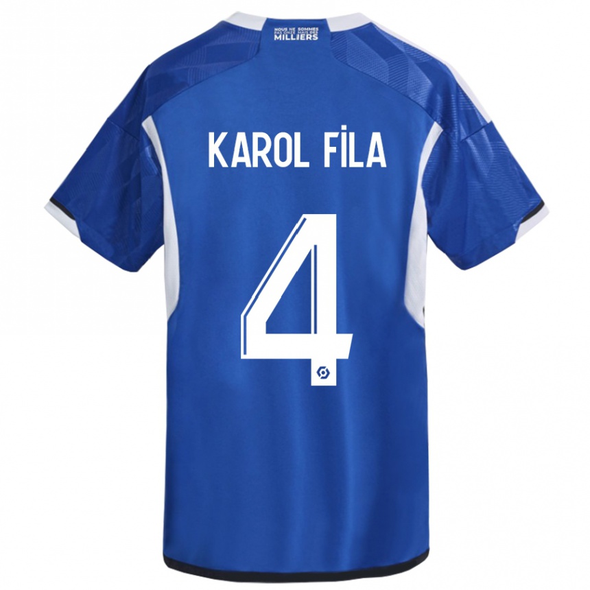 Niño Fútbol Camiseta Karol Fila #4 Azul 1ª Equipación 2023/24