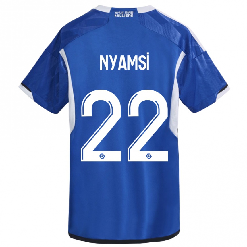 Niño Fútbol Camiseta Gerzino Nyamsi #22 Azul 1ª Equipación 2023/24