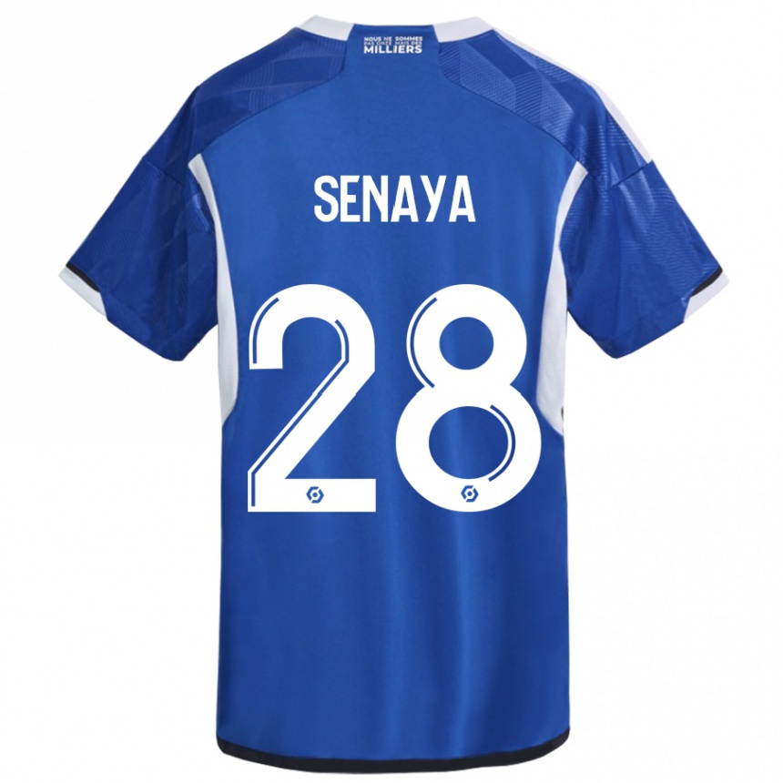 Niño Fútbol Camiseta Marvin Senaya #28 Azul 1ª Equipación 2023/24