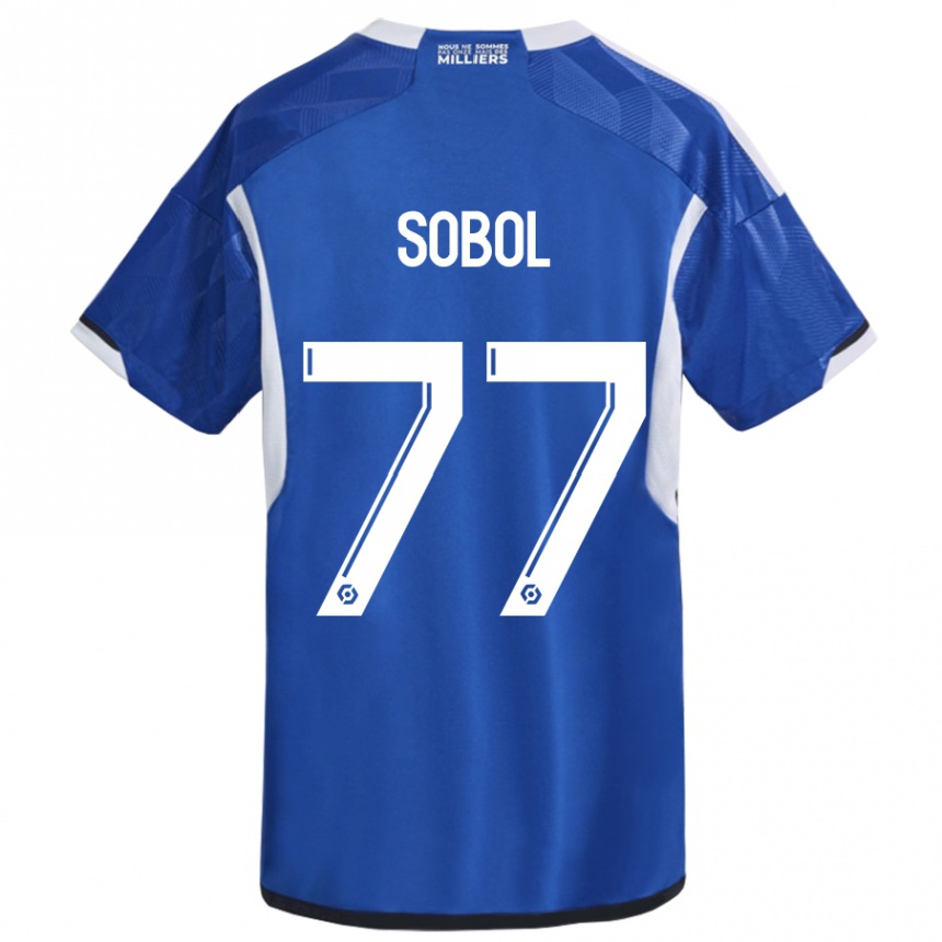 Niño Fútbol Camiseta Eduard Sobol #77 Azul 1ª Equipación 2023/24