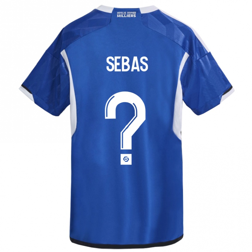 Niño Fútbol Camiseta Jérémy Sebas #0 Azul 1ª Equipación 2023/24