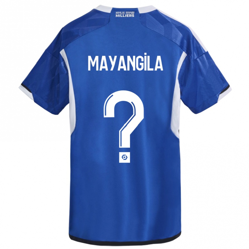 Niño Fútbol Camiseta Ryan Tutu Mayangila #0 Azul 1ª Equipación 2023/24