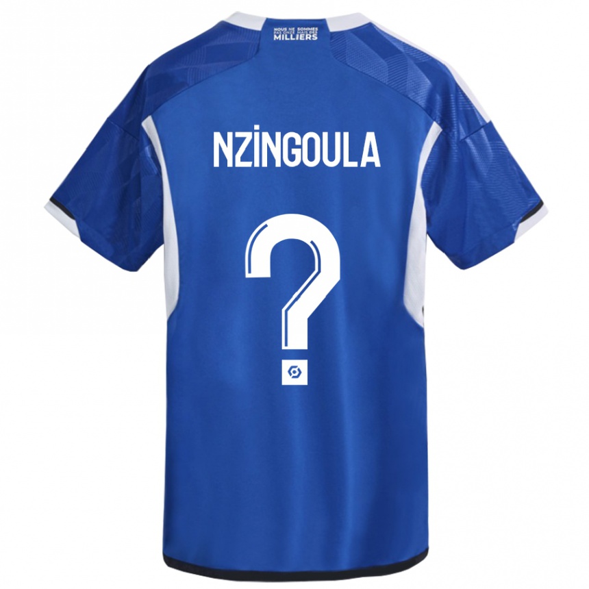 Niño Fútbol Camiseta Rabby Nzingoula #0 Azul 1ª Equipación 2023/24
