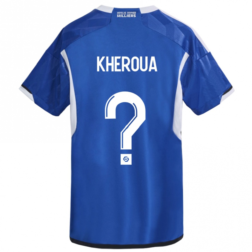 Niño Fútbol Camiseta Nail Kheroua #0 Azul 1ª Equipación 2023/24