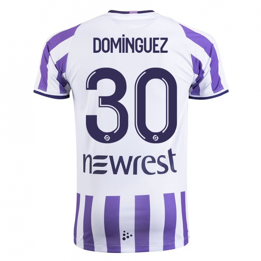 Niño Fútbol Camiseta Álex Domínguez #30 Blanco 1ª Equipación 2023/24