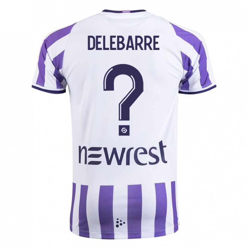 Niño Fútbol Camiseta Mathis Delebarre #0 Blanco 1ª Equipación 2023/24