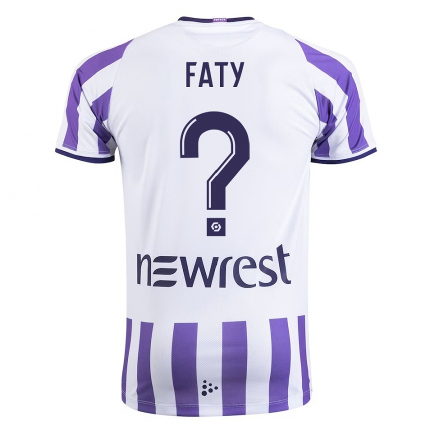 Niño Fútbol Camiseta Enzo Faty #0 Blanco 1ª Equipación 2023/24