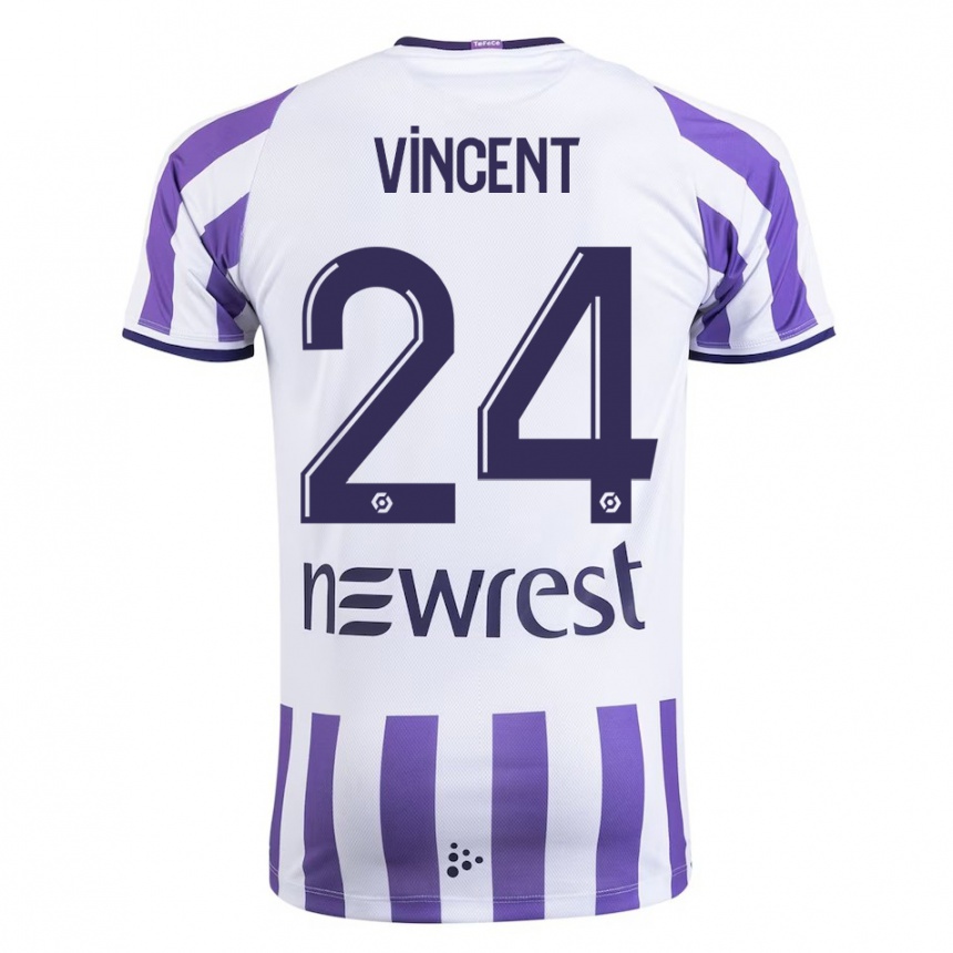 Niño Fútbol Camiseta Magalie Vincent #24 Blanco 1ª Equipación 2023/24