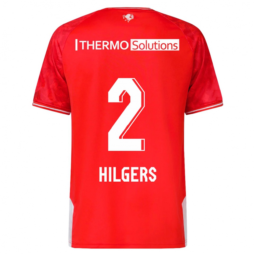 Niño Fútbol Camiseta Mees Hilgers #2 Rojo 1ª Equipación 2023/24