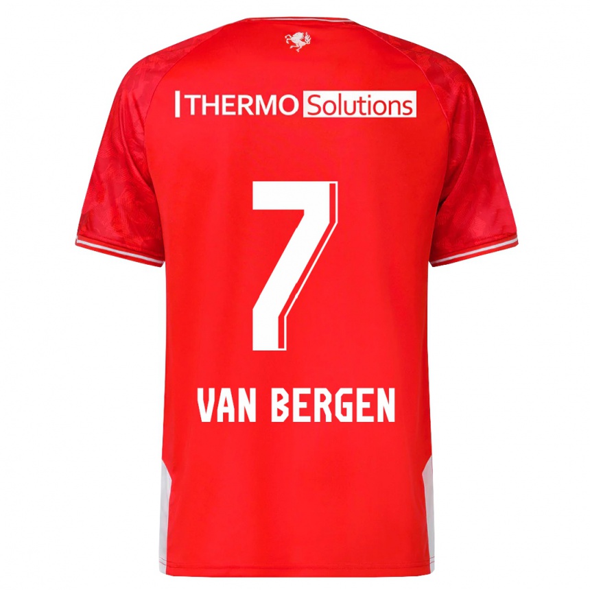 Niño Fútbol Camiseta Mitchell Van Bergen #7 Rojo 1ª Equipación 2023/24