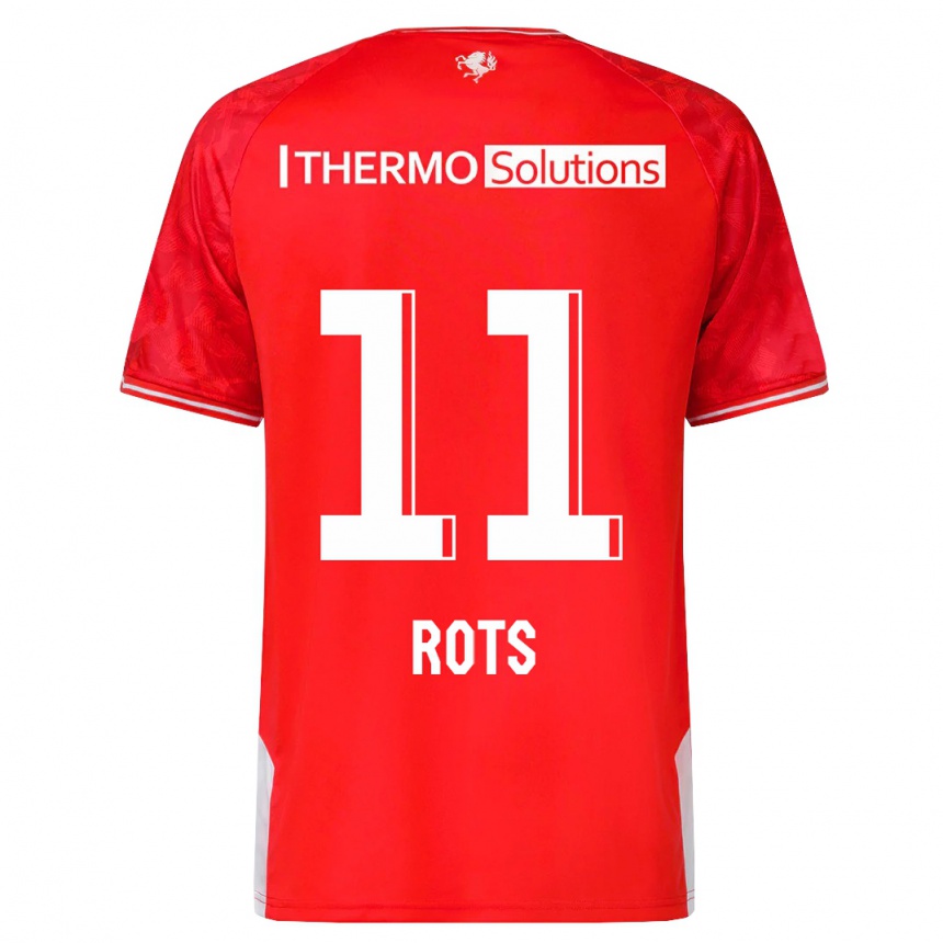 Niño Fútbol Camiseta Daan Rots #11 Rojo 1ª Equipación 2023/24