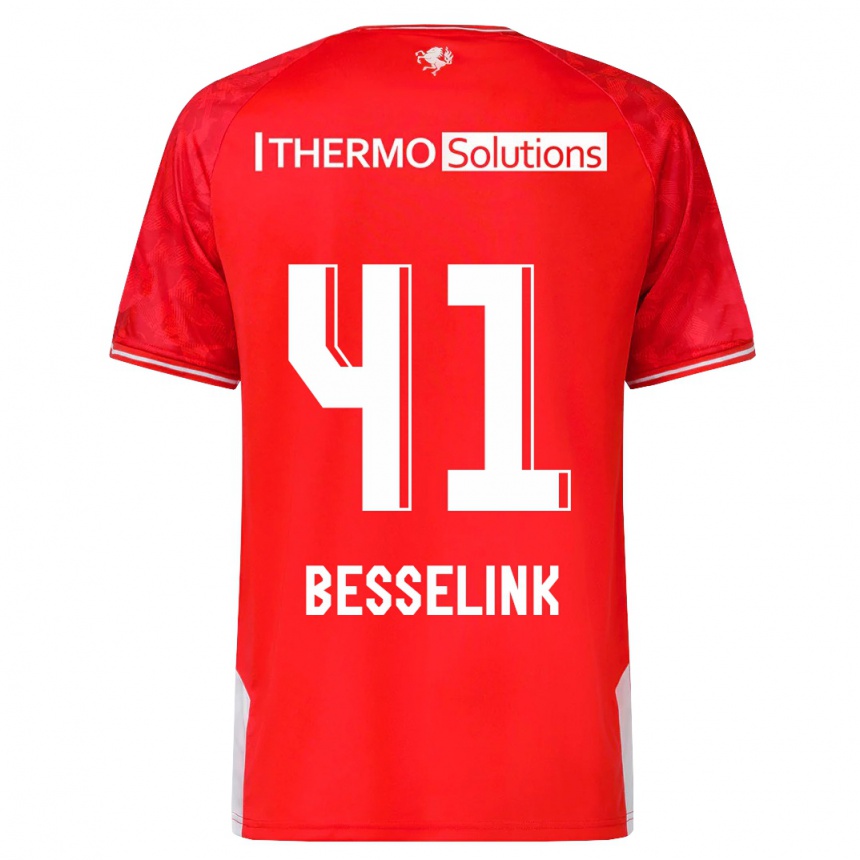 Niño Fútbol Camiseta Gijs Besselink #41 Rojo 1ª Equipación 2023/24