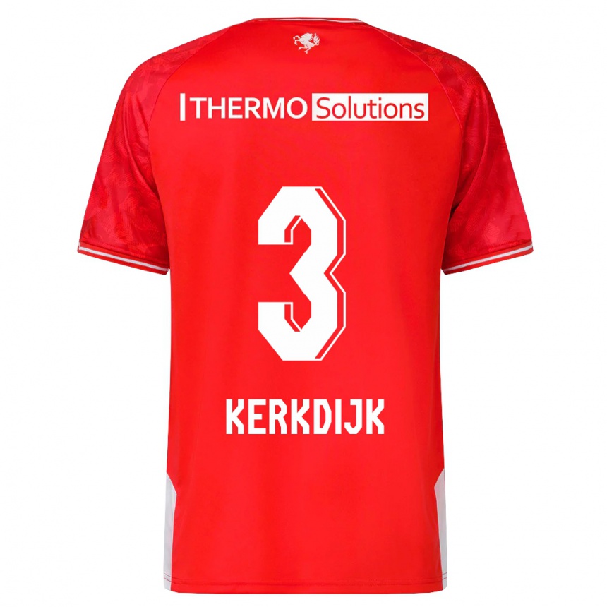 Niño Fútbol Camiseta Danique Kerkdijk #3 Rojo 1ª Equipación 2023/24