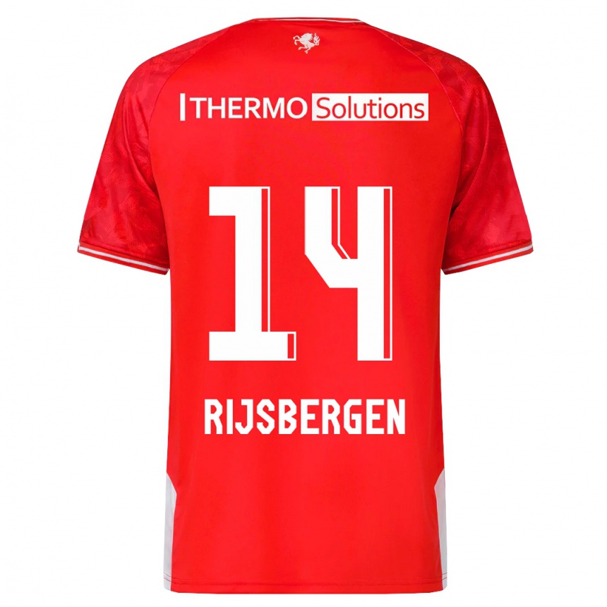 Niño Fútbol Camiseta Liz Rijsbergen #14 Rojo 1ª Equipación 2023/24