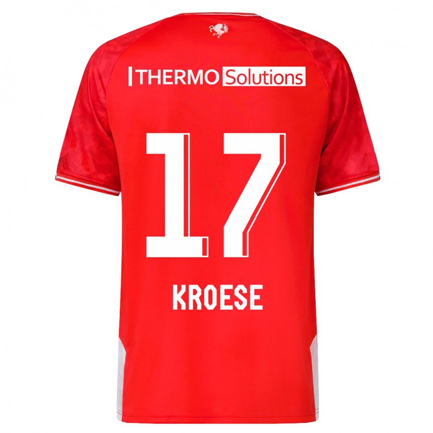 Niño Fútbol Camiseta Fieke Kroese #17 Rojo 1ª Equipación 2023/24