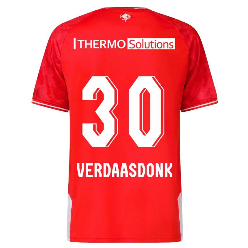 Niño Fútbol Camiseta Suus Verdaasdonk #30 Rojo 1ª Equipación 2023/24