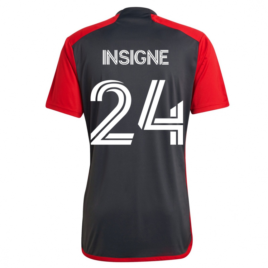 Niño Fútbol Camiseta Lorenzo Insigne #24 Gris 1ª Equipación 2023/24