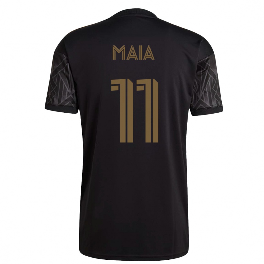 Niño Fútbol Camiseta Matheus Maia #11 Negro 1ª Equipación 2023/24