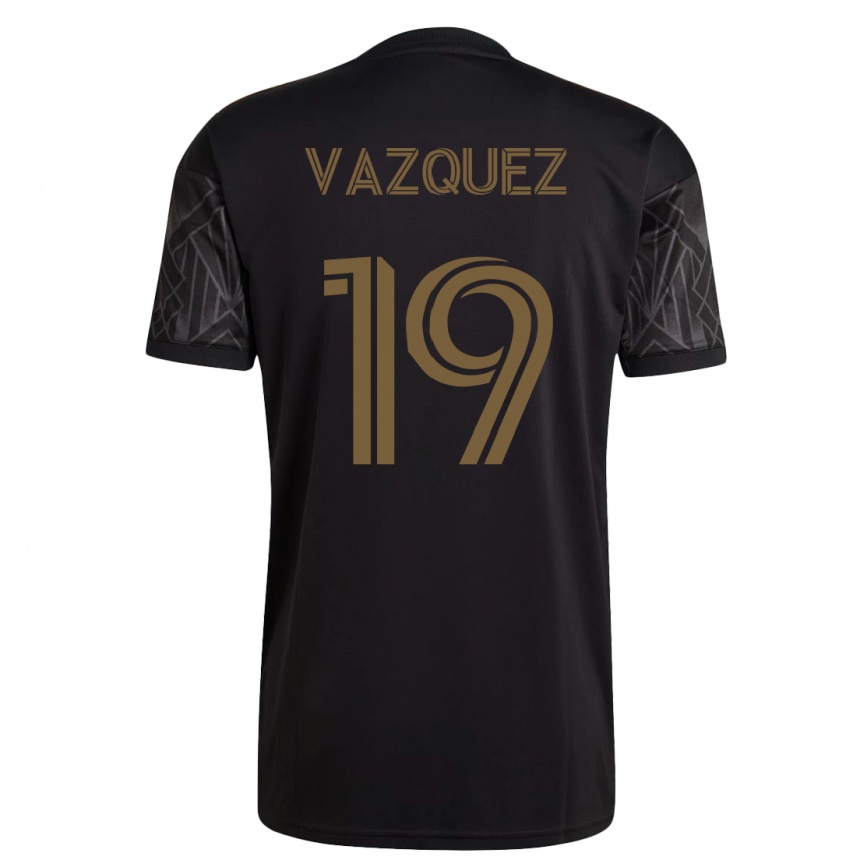 Niño Fútbol Camiseta Favian Vazquez #19 Negro 1ª Equipación 2023/24