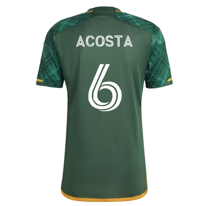 Niño Fútbol Camiseta Bryan Acosta #6 Verde 1ª Equipación 2023/24