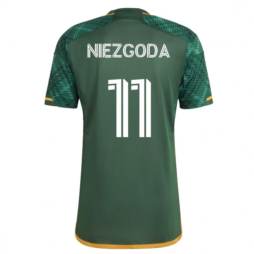 Niño Fútbol Camiseta Jaroslaw Niezgoda #11 Verde 1ª Equipación 2023/24